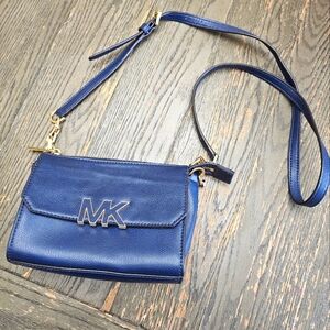Michael Kors Crossbody Purse Navy Color, Gold Hardware